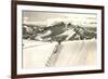 Skier Doing Herring-Bone Uphill-null-Framed Art Print