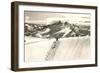 Skier Doing Herring-Bone Uphill-null-Framed Art Print