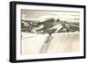 Skier Doing Herring-Bone Uphill-null-Framed Art Print