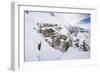 Skier Drops Into Corbet's Couloir In-Bounds At Jackson Hole Mountain Resort-Jay Goodrich-Framed Photographic Print