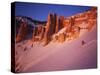 Skier Enjoys Alpenglow, Cedar Breaks National Monument, Utah, USA-Howie Garber-Stretched Canvas