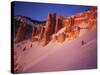 Skier Enjoys Alpenglow, Cedar Breaks National Monument, Utah, USA-Howie Garber-Stretched Canvas