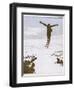 Skier Flies Through the Air-Olaf Gulbransson-Framed Photographic Print