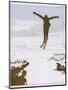 Skier Flies Through the Air-Olaf Gulbransson-Mounted Photographic Print