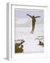 Skier Flies Through the Air-Olaf Gulbransson-Framed Photographic Print