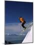 Skier Flying Downhill-null-Mounted Photographic Print