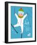 Skier Funny Free Rider Jump Fun Poster Design. Funky Skiing Winter Exercise Fun Extreme Sport Invit-Popmarleo-Framed Art Print