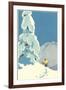 Skier, Graphics-null-Framed Art Print