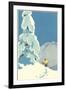 Skier, Graphics-null-Framed Art Print