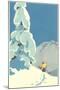 Skier, Graphics-null-Mounted Art Print