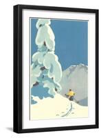 Skier, Graphics-null-Framed Art Print