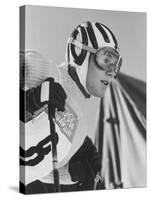 Skier, Heidi Biebl During the Winter Olympics-George Silk-Stretched Canvas