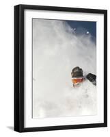 Skier in deep powder at Alta, Utah-Lee Cohen-Framed Photographic Print