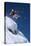 Skier in Mid-Air Above Snow on Ski Slopes-null-Stretched Canvas