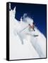 Skier in Powder at Big Mountain Resort, Whitefish, Montana, USA-Chuck Haney-Framed Stretched Canvas