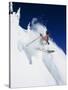 Skier in Powder at Big Mountain Resort, Whitefish, Montana, USA-Chuck Haney-Stretched Canvas
