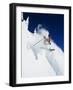 Skier in Powder at Big Mountain Resort, Whitefish, Montana, USA-Chuck Haney-Framed Premium Photographic Print