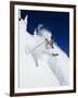 Skier in Powder at Big Mountain Resort, Whitefish, Montana, USA-Chuck Haney-Framed Photographic Print