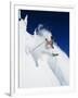 Skier in Powder at Big Mountain Resort, Whitefish, Montana, USA-Chuck Haney-Framed Photographic Print