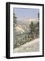 Skier in Rough Terrain-null-Framed Art Print