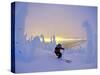 Skier in Snowghosts at Big Mountain Resort in Whitefish, Montana, USA-Chuck Haney-Stretched Canvas