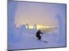 Skier in Snowghosts at Big Mountain Resort in Whitefish, Montana, USA-Chuck Haney-Mounted Photographic Print