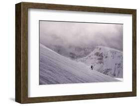 Skier in the mountains on a magical looking day, Canada, North America-Tyler Lillico-Framed Photographic Print