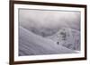 Skier in the mountains on a magical looking day, Canada, North America-Tyler Lillico-Framed Photographic Print