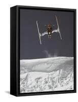 Skier Jumping, USA-Michael Brown-Framed Stretched Canvas