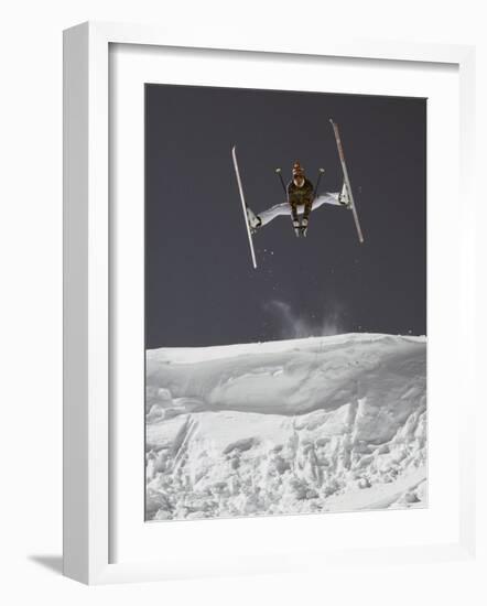 Skier Jumping, USA-Michael Brown-Framed Photographic Print