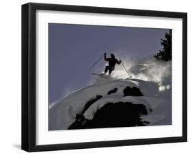 Skier Jumping, USA-Michael Brown-Framed Photographic Print