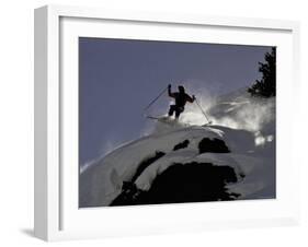 Skier Jumping, USA-Michael Brown-Framed Photographic Print