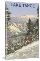 Skier, Lake Tahoe-null-Stretched Canvas