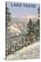 Skier, Lake Tahoe-null-Stretched Canvas