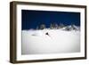 Skier Makes Some Powder Turns In The Backcountry Near Mt Baker Ski Area-Jay Goodrich-Framed Photographic Print