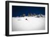 Skier Makes Some Powder Turns In The Backcountry Near Mt Baker Ski Area-Jay Goodrich-Framed Photographic Print