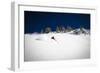 Skier Makes Some Powder Turns In The Backcountry Near Mt Baker Ski Area-Jay Goodrich-Framed Photographic Print