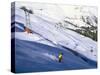 Skier on Slopes Above Village of Solden in Tirol Alps, Tirol, Austria-Richard Nebesky-Stretched Canvas