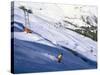 Skier on Slopes Above Village of Solden in Tirol Alps, Tirol, Austria-Richard Nebesky-Stretched Canvas