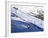 Skier on Slopes Above Village of Solden in Tirol Alps, Tirol, Austria-Richard Nebesky-Framed Photographic Print