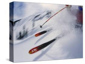 Skier Performing Sharp Turn-Doug Berry-Stretched Canvas
