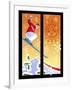 Skier Powder-Larry Hunter-Framed Giclee Print