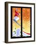 Skier Powder-Larry Hunter-Framed Giclee Print