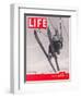 Skier Riding the Chair Lift at Sun Valley Ski Resort, March 8, 1937-Alfred Eisenstaedt-Framed Photographic Print