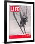 Skier Riding the Chair Lift at Sun Valley Ski Resort, March 8, 1937-Alfred Eisenstaedt-Framed Photographic Print