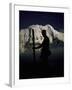 Skier's Silhouette, Tibet-Michael Brown-Framed Photographic Print