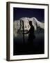 Skier's Silhouette, Tibet-Michael Brown-Framed Photographic Print