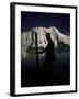 Skier's Silhouette, Tibet-Michael Brown-Framed Photographic Print