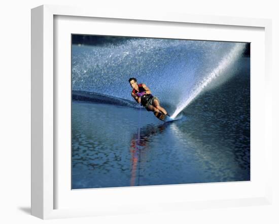 Skier Speeding, Water Spraying-null-Framed Photographic Print