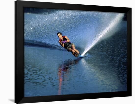 Skier Speeding, Water Spraying-null-Framed Photographic Print